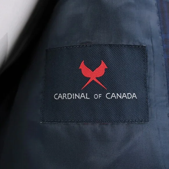 Cardinal of Canada NWT 100% Wool Sport Coat Size 42R US In Blues Plaid